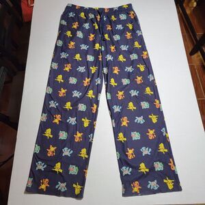 Pokemon Graphic PJ Pants Blue w/ Characters - Size L/XL